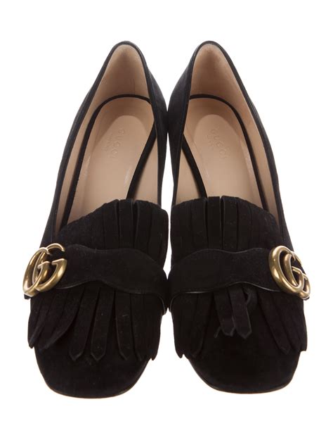 gucci marmont loafer black|Gucci Marmont loafers suede.